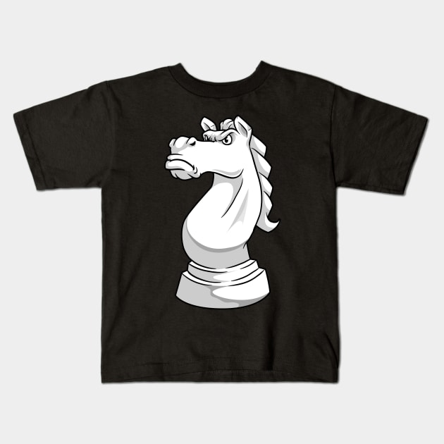 Knight as a chess piece Kids T-Shirt by Markus Schnabel